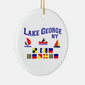 Signal-Flaggen See-Georges NY Keramik Ornament (Rechts)