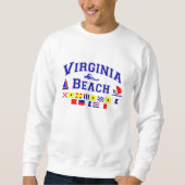 Signal-Flaggen Virginia Beach VA Sweatshirt (Vorderseite)