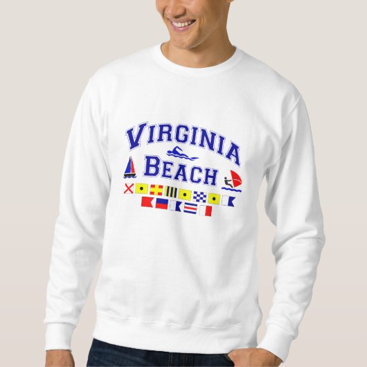 Signal-Flaggen Virginia Beach VA Sweatshirt (Vorderseite)