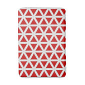 Signal Flux – Red & White Modern Design Badematte (Vorderseite Vertikal)