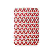 Signal Flux – Red & White Modern Design Badematte (Vorderseite Vertikal)