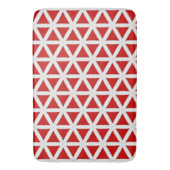 Signal Flux – Red & White Modern Design Badematte (Vorderseite Vertikal)