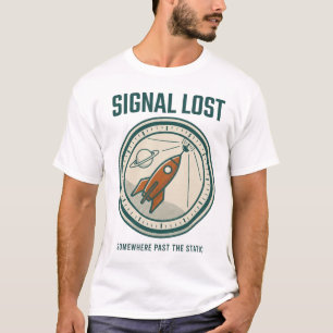 Signal Lost Retro Raketen-Missions-Patch-T-Shirt T-Shirt
