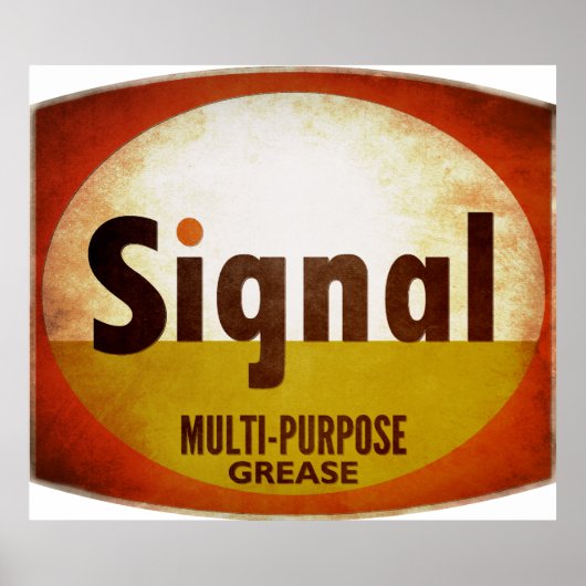 Signal Multi-Purpose Fett-Zeichen verwitterte Serv Poster (Vorne)