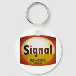 Signal-Schmierfett Vintage-Schild verwittert Schlüsselanhänger