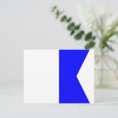 Signalbuchstabe A (Alfa) Postkarte (Stehend Vorderseite)