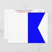 Signalbuchstabe A (Alfa) Postkarte (Vorne/Hinten)