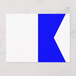 Signalbuchstabe A (Alfa) Postkarte
