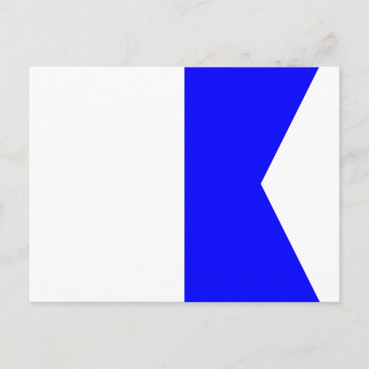 Signalbuchstabe A (Alfa) Postkarte (Vorderseite)