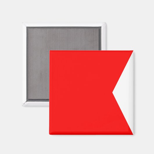 Signalbuchstabe B (Bravo) für die Wasserläufe Magnet (Vorderseite/Rückseite)