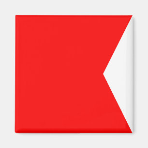 Signalbuchstabe B (Bravo) für die Wasserläufe Magnet