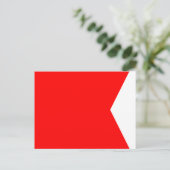 Signalbuchstabe B (Bravo) für die Wasserläufe Postkarte (Stehend Vorderseite)