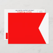 Signalbuchstabe B (Bravo) für die Wasserläufe Postkarte (Vorne/Hinten)