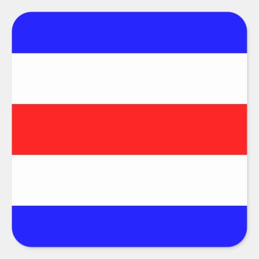 Signalbuchstabe C (Charlie) Quadratischer Aufkleber (Vorderseite)