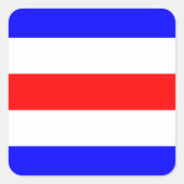 Signalbuchstabe C (Charlie) Quadratischer Aufkleber (Vorderseite)