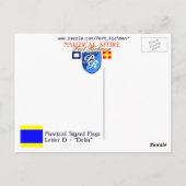 Signalbuchstabe D (Delta) Postkarte (Rückseite)