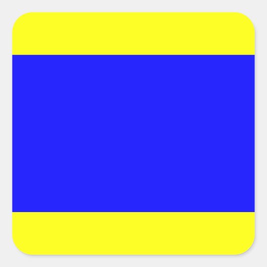 Signalbuchstabe D (Delta) Quadratischer Aufkleber (Vorderseite)