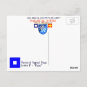 Signalbuchstabe der nautischen Alphabet-Flagge P Postkarte (Rückseite)