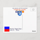 Signalbuchstabe E (Echo) Postkarte (Rückseite)