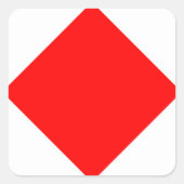 Signalbuchstabe F (Foxtrot) Quadratischer Aufkleber (Vorderseite)