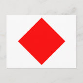 Signalbuchstabe F für die automatische Markierung Postkarte (Vorderseite)