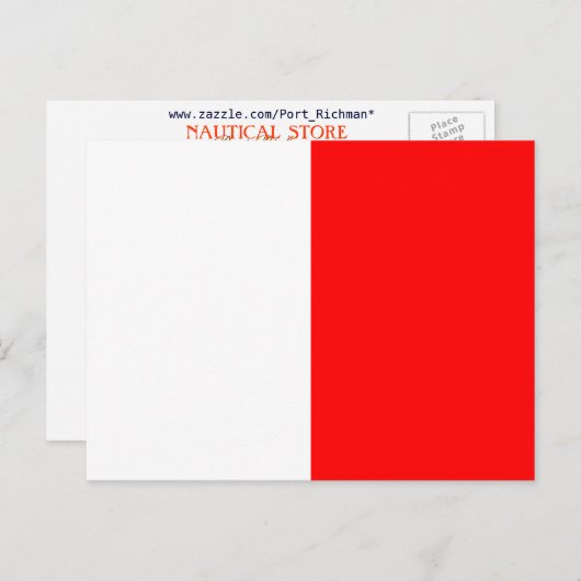 Signalbuchstabe H für die automatische Flagge Postkarte (Vorne/Hinten)