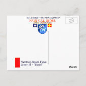 Signalbuchstabe H für die automatische Flagge Postkarte (Rückseite)