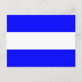 Signalbuchstabe J der nautischen Alphabet-Flagge Postkarte (Vorderseite)