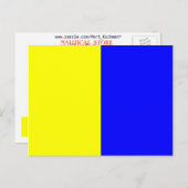 Signalbuchstabe K der nautischen Alphabet-Flagge Postkarte (Vorne/Hinten)