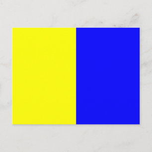 Signalbuchstabe K der nautischen Alphabet-Flagge Postkarte