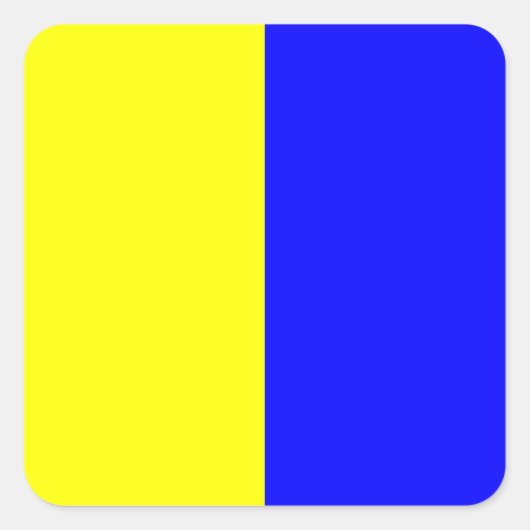 Signalbuchstabe K (Kilo) Quadratischer Aufkleber (Vorderseite)