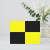 Signalbuchstabe L der nautischen Alphabet-Flagge Postkarte (Stehend Vorderseite)