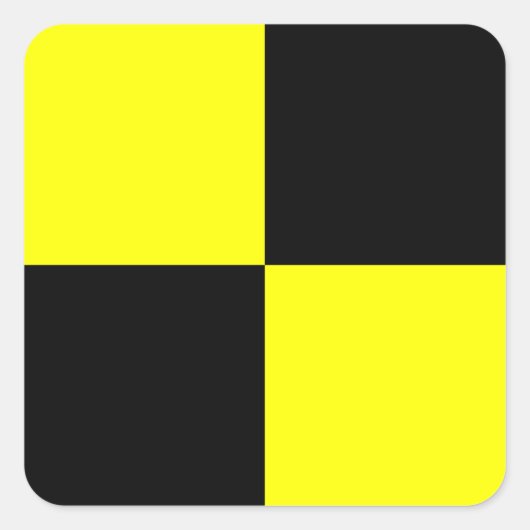 Signalbuchstabe L (Lima) Quadratischer Aufkleber (Vorderseite)