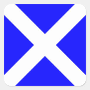 Signalbuchstabe M (Mike) der Wasserzeichen Quadratischer Aufkleber