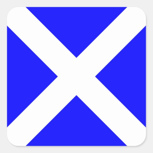 Signalbuchstabe M (Mike) der Wasserzeichen Quadratischer Aufkleber (Vorderseite)