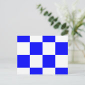 Signalbuchstabe N der nautischen Alphabet-Flagge Postkarte (Stehend Vorderseite)