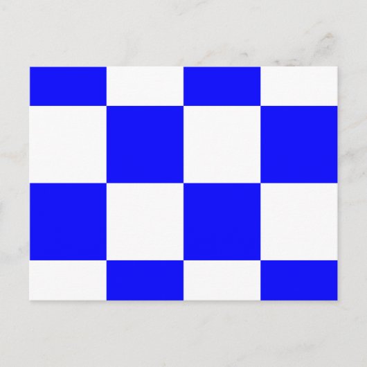 Signalbuchstabe N der nautischen Alphabet-Flagge Postkarte (Vorderseite)