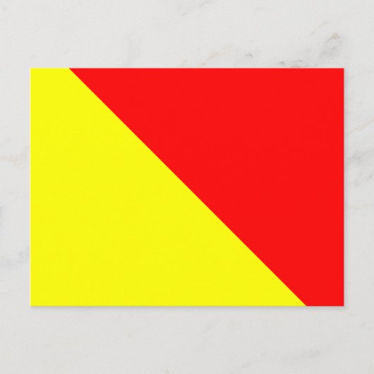 Signalbuchstabe O der nautischen Alphabet-Flagge Postkarte (Vorderseite)