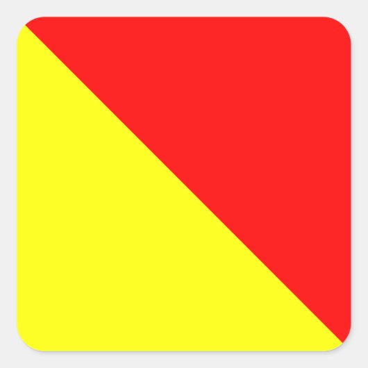 Signalbuchstabe O (Oscar) Quadratischer Aufkleber (Vorderseite)