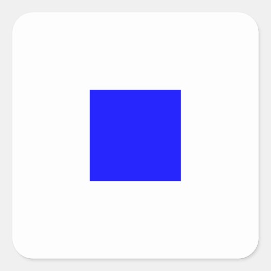 Signalbuchstabe S (Sierra) Quadratischer Aufkleber (Vorderseite)