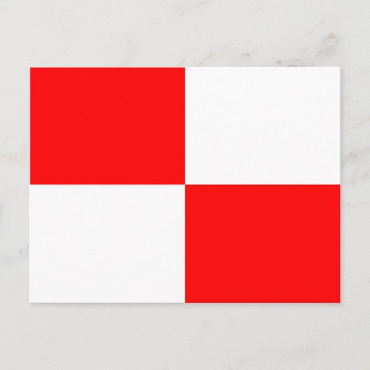 Signalbuchstabe U der nautischen Alphabet-Flagge Postkarte (Vorderseite)