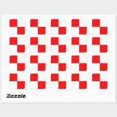 Signalbuchstabe U (Uniform) der optischen Fahne Quadratischer Aufkleber (Blatt)