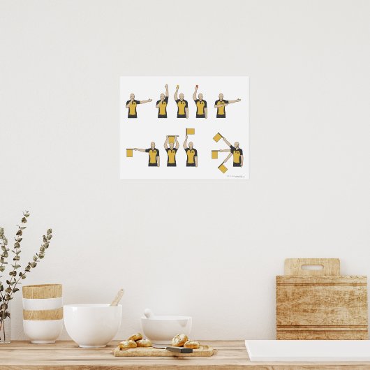 Signale der Fußballreferenten Poster (Küche)