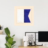 Signalflagge "A" für den optischen Buchstaben Poster (Heimbüro)