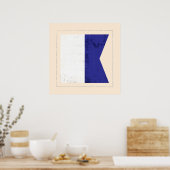 Signalflagge "A" für den optischen Buchstaben Poster (Küche)