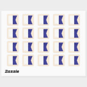 Signalflagge "A" für den optischen Buchstaben Quadratischer Aufkleber (Blatt)