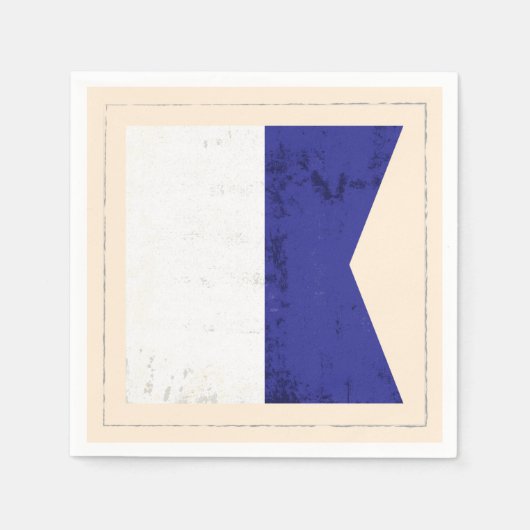 Signalflagge "A" für den optischen Buchstaben Serviette (Vorderseite)