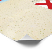 Signalflagge Alphabet und Strand Poster (Ecke)