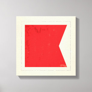 Signalflagge "B" für den Buchstaben Leinwanddruck