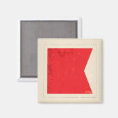 Signalflagge "B" für den Buchstaben Magnet (Vorderseite/Rückseite)